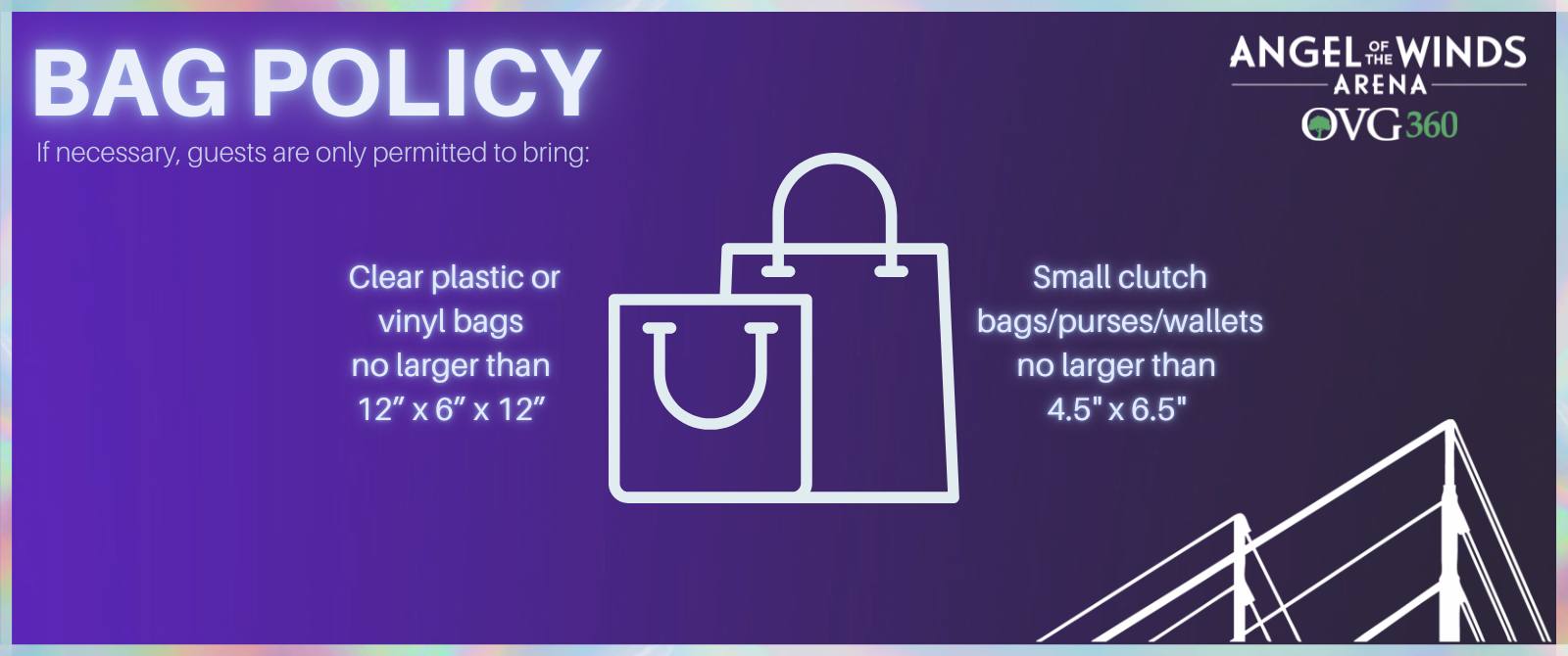 Bag Policy Angel of the Winds Arena