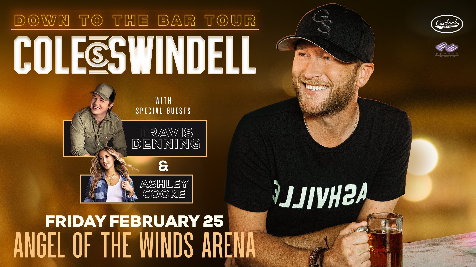 Cole Swindell Down To The Bar Tour Angel of the Winds Arena
