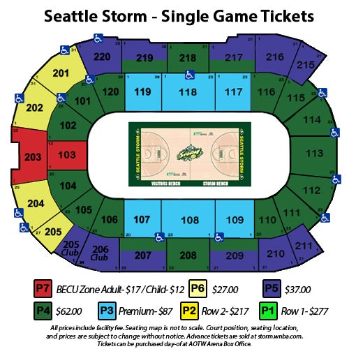 Seattle Storm Key Arena Seating Chart