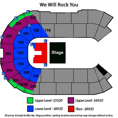 Seating Chart Angel Of The Winds Arena