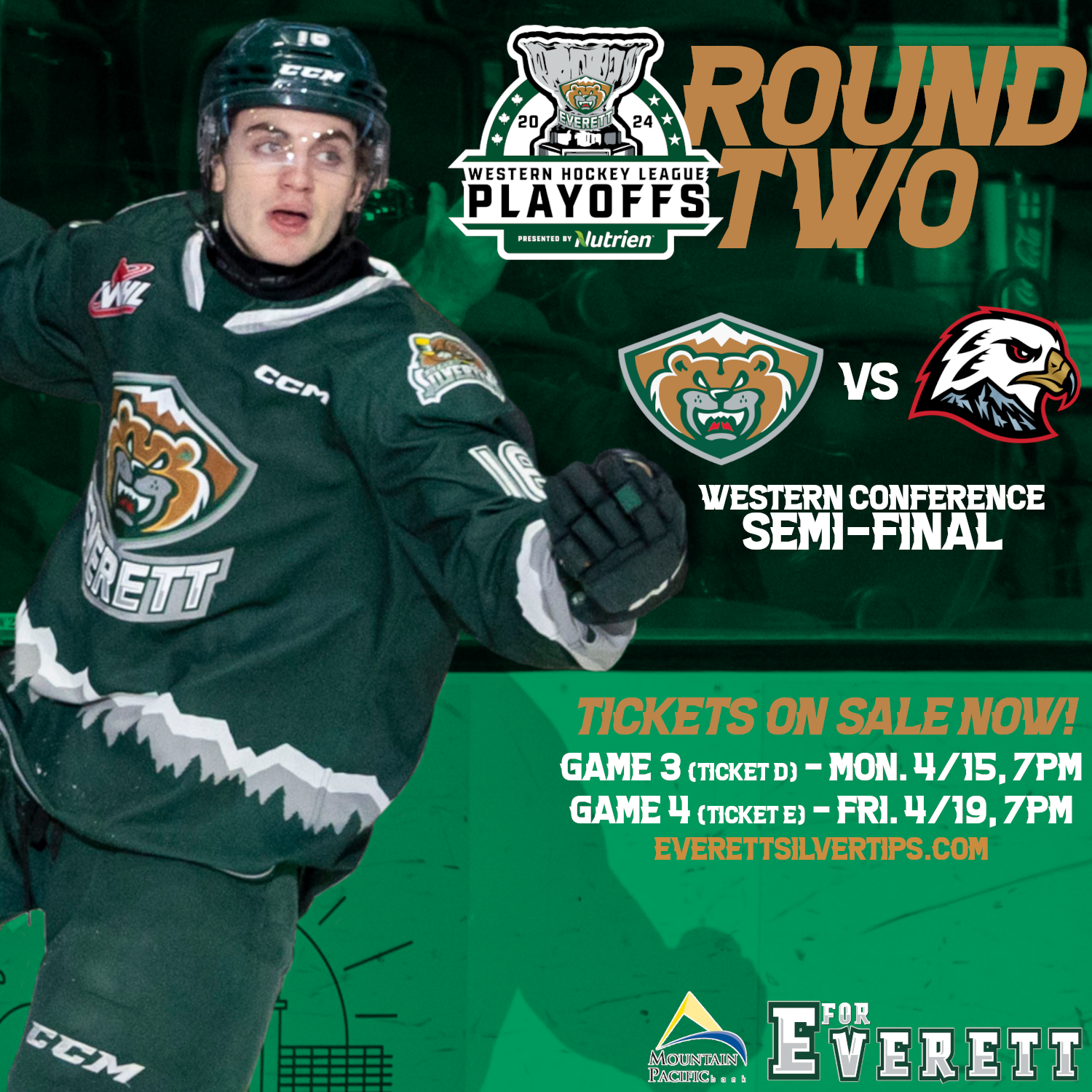 More Info for Everett Silvertips 23/24 Round Two WHL Playoffs